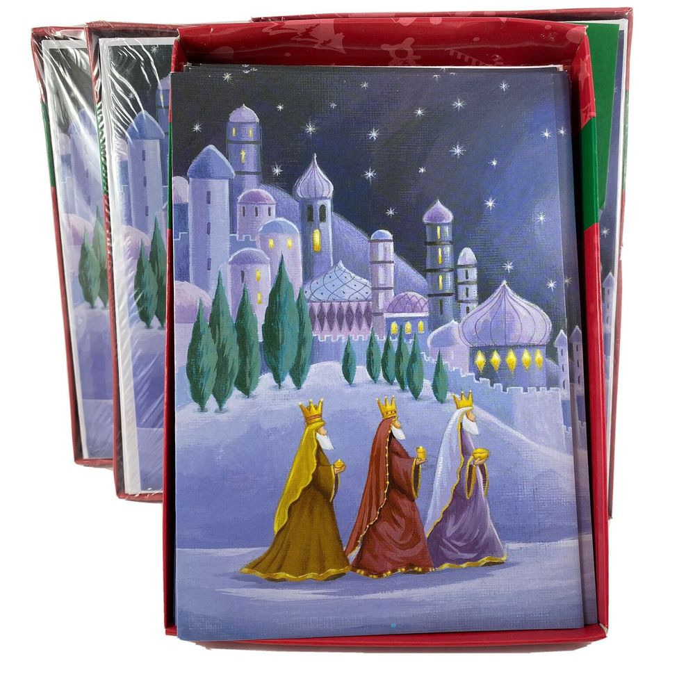 4 Boxes Christmas Cards Smart Living 3 Wise Men Spirit Of Peace 3 Full 1 Open